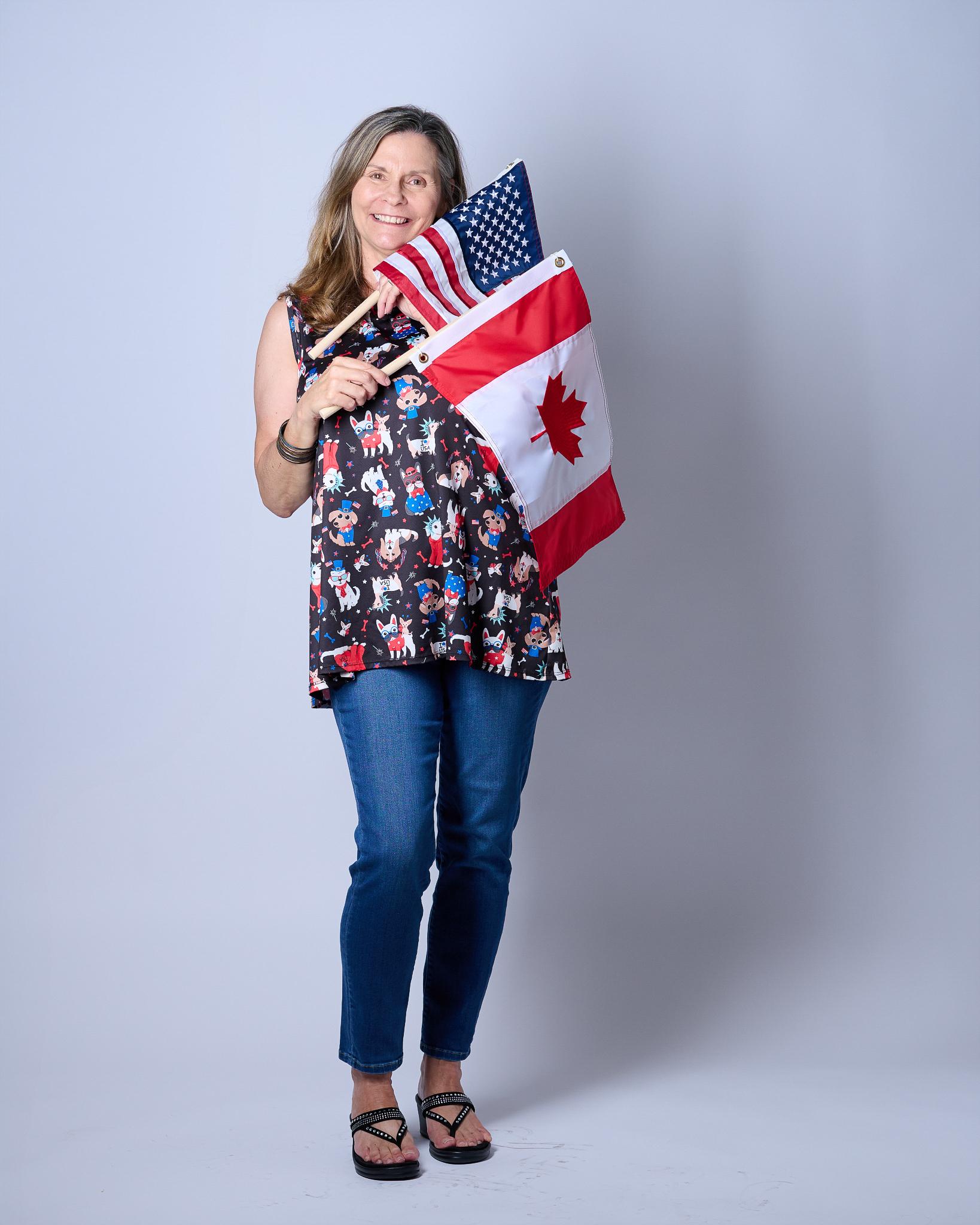 Cindy with flags - frame 5