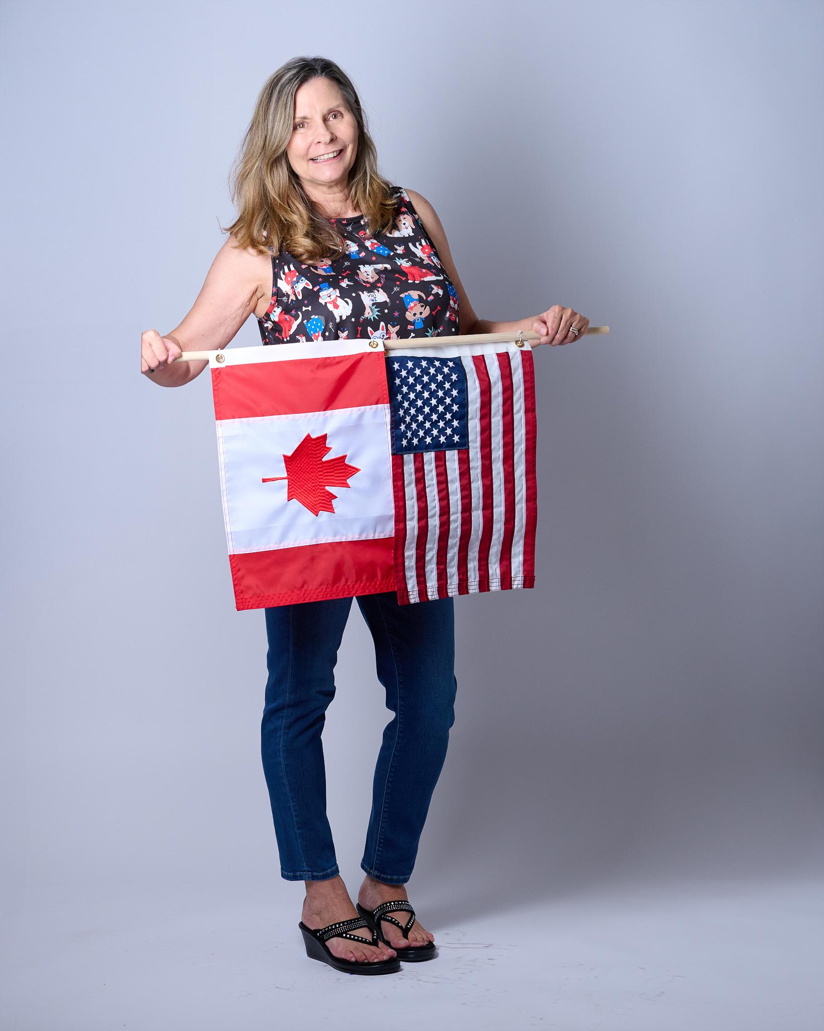 Cindy with flags - frame 6