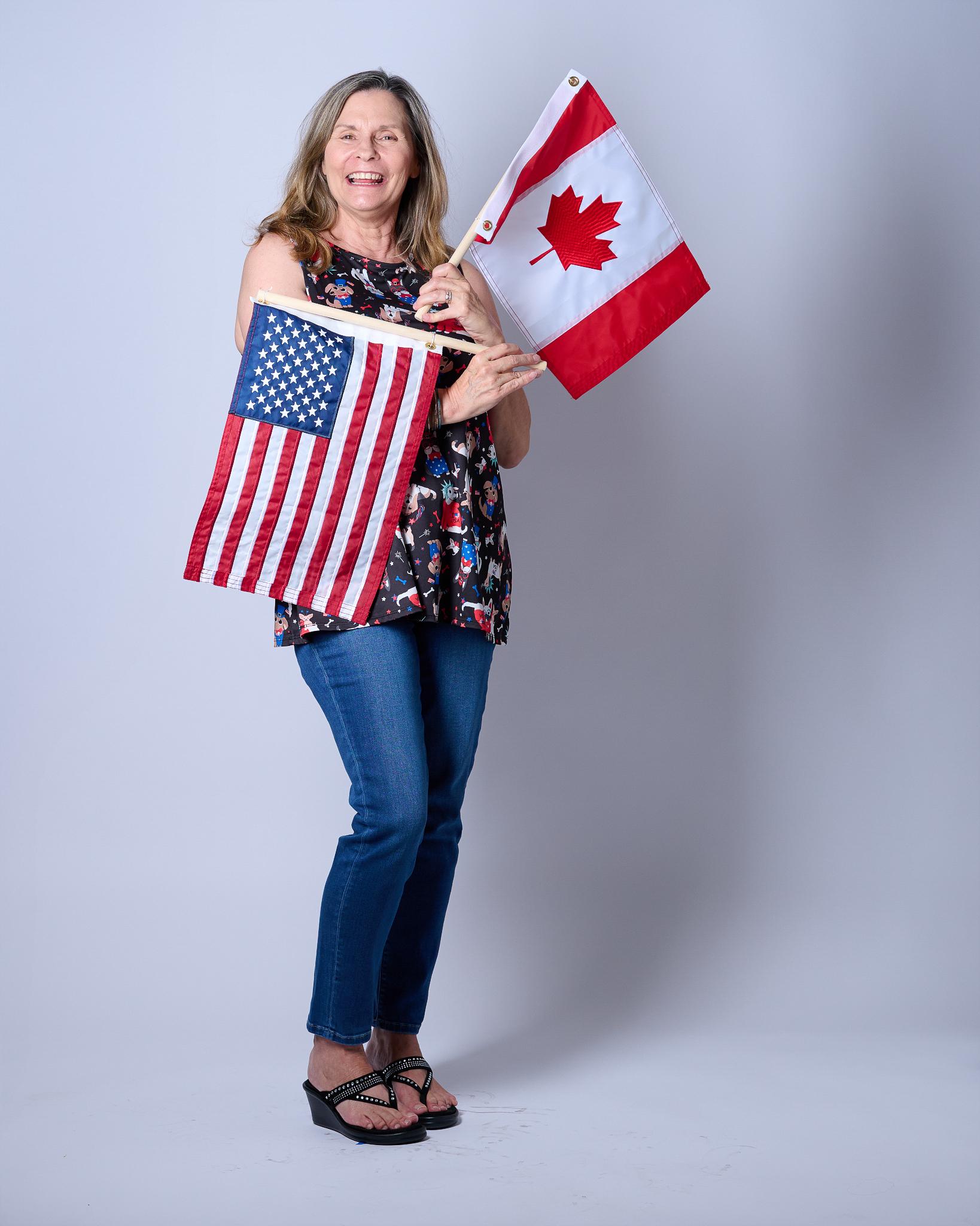 Cindy with flags - frame 9