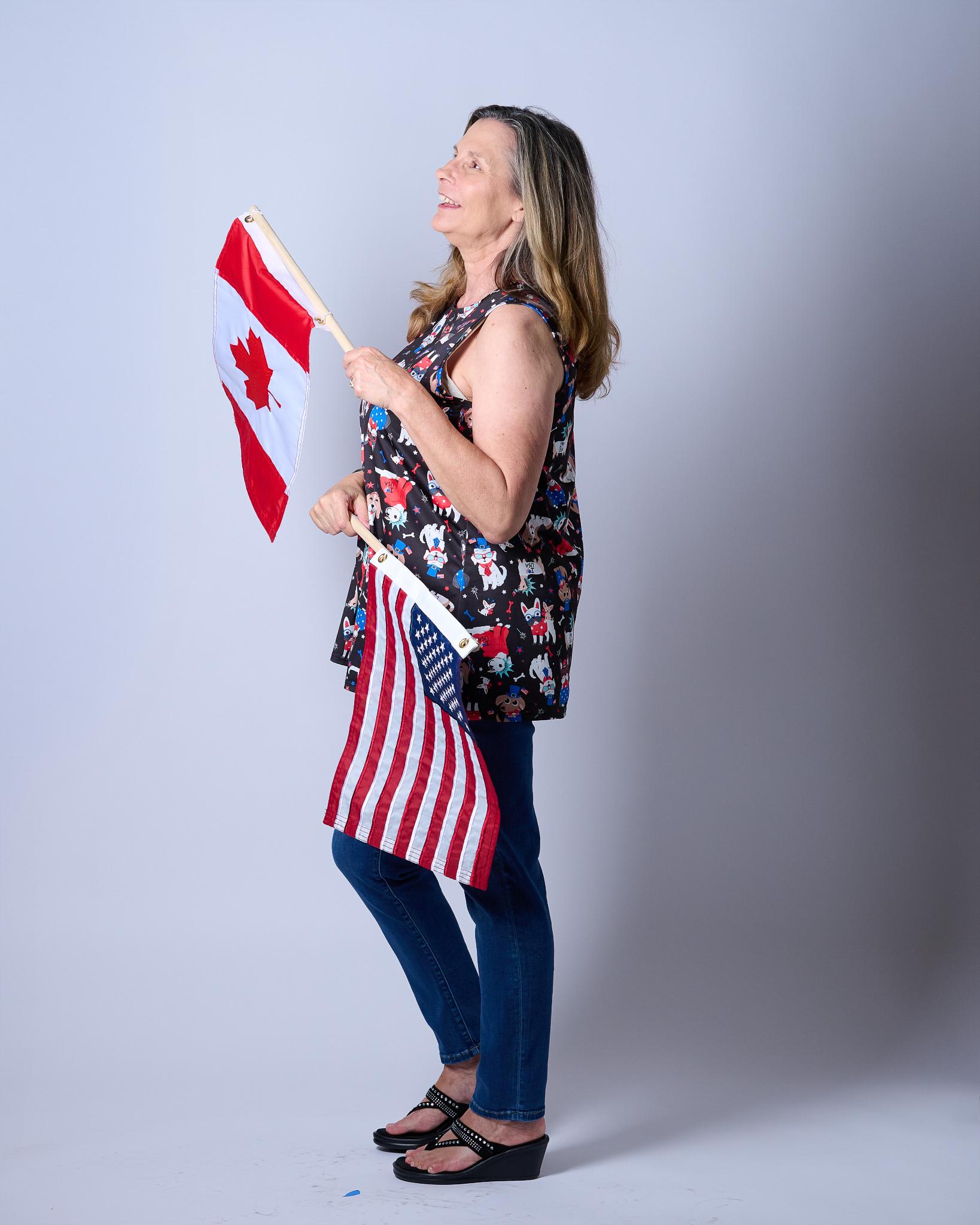 Cindy with flags - frame 12