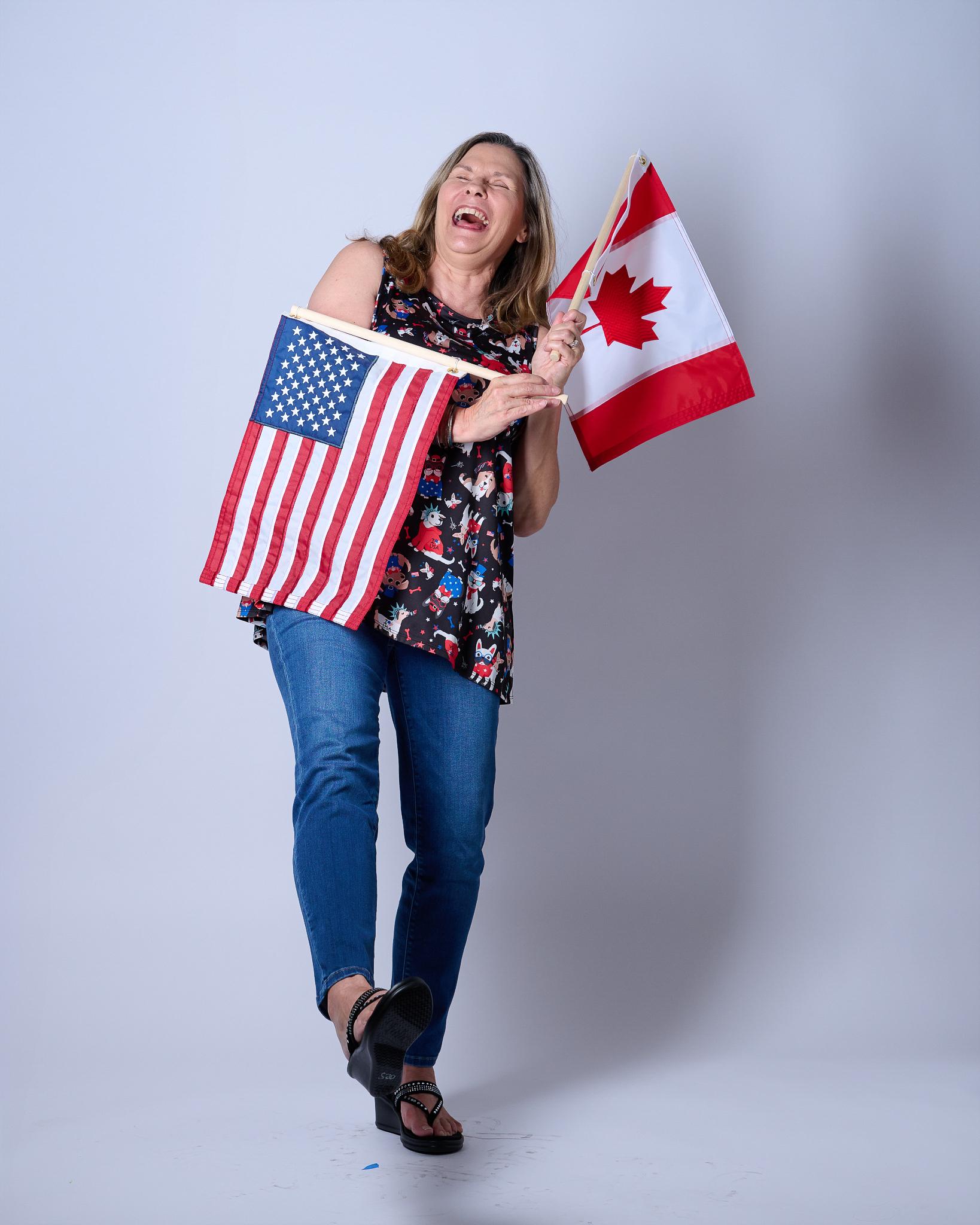 Cindy with flags - frame 11