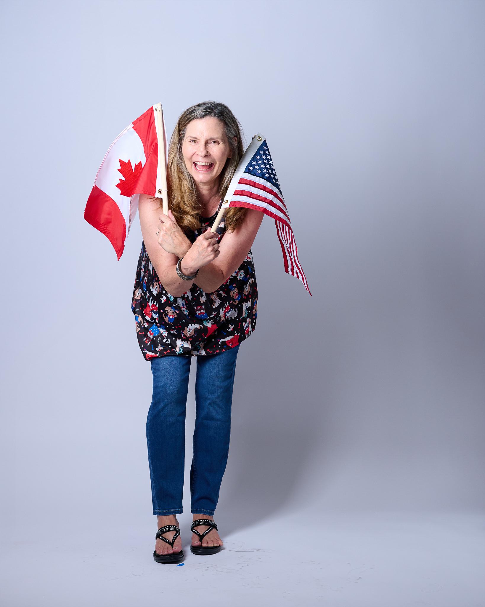 Cindy with flags - frame 15